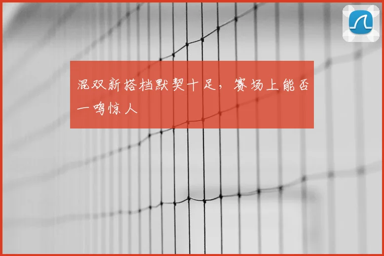 混双新搭档默契十足,赛场上能否一鸣惊人